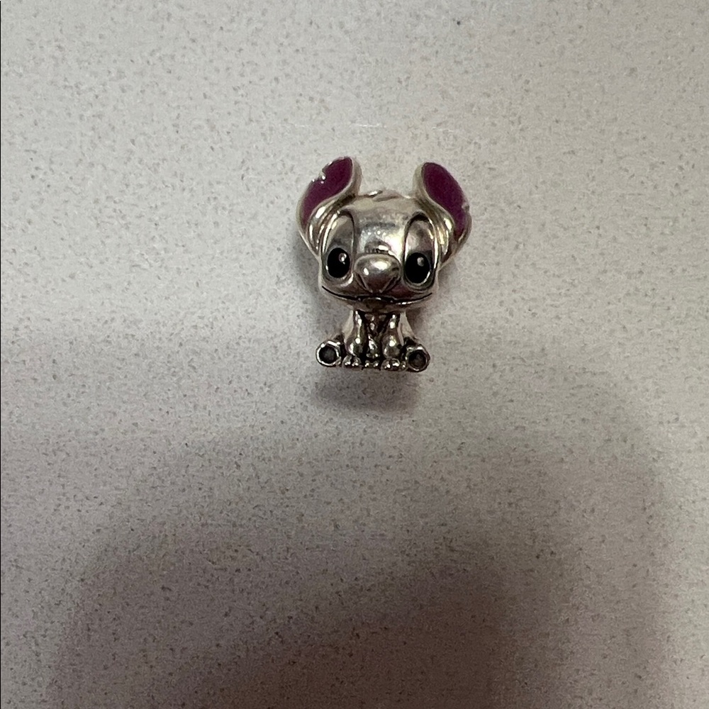 Pandora Sterling Silver Pink-Eared Stitch Charm